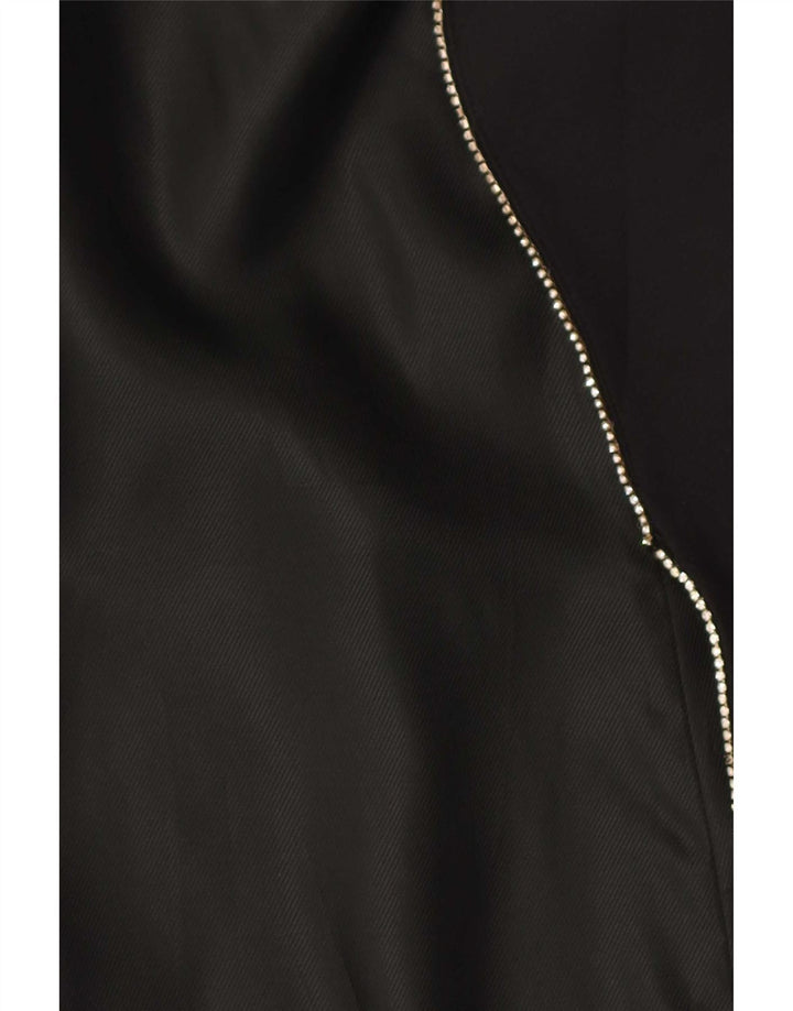 Zara Damen Ärmelloser Mantel UK 10 Small Schwarz Polyester