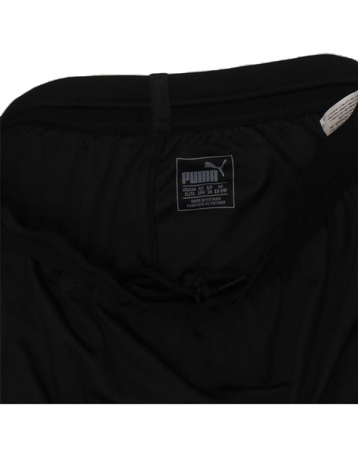 PUMA Boys Graphic Sport Shorts 13-14 Years Black Polyester Vintage Puma and Second-Hand Puma from Messina Hembry 