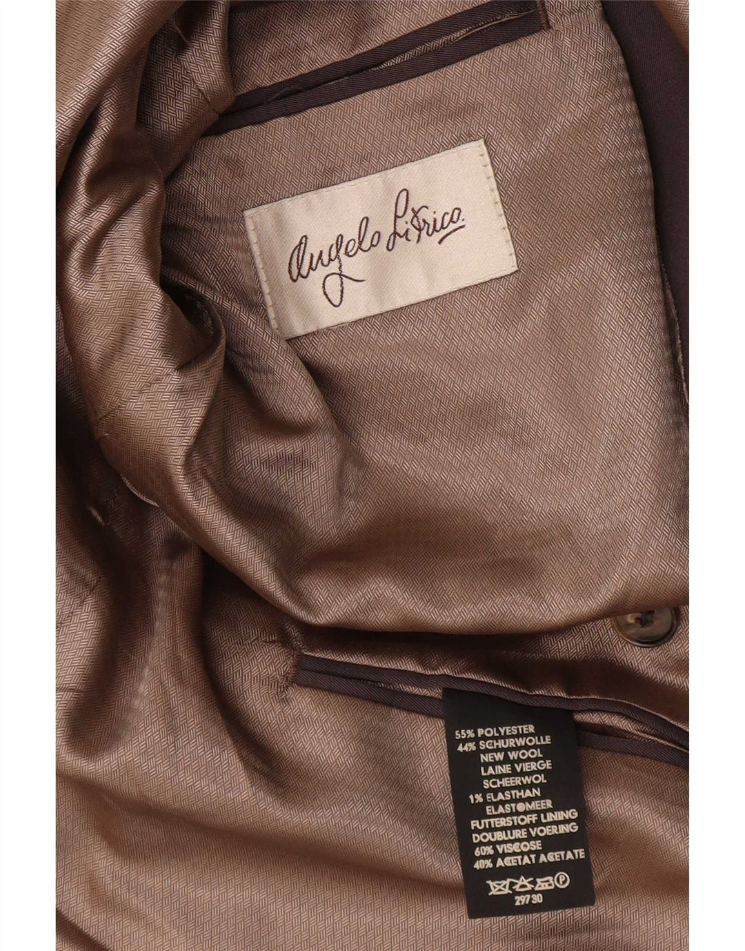 Angelo Litrico Mens Double Breasted Blazer Jacket IT 50 Large Brown