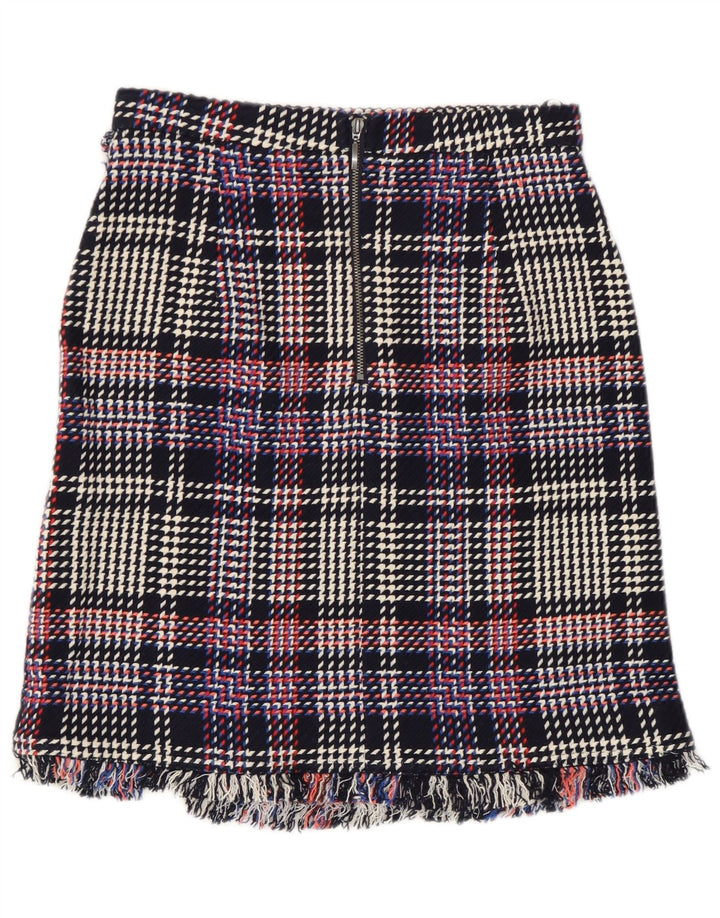 Marks & Spencer Womens Straight Skirt UK 8 Small W28 Multicoloured Check