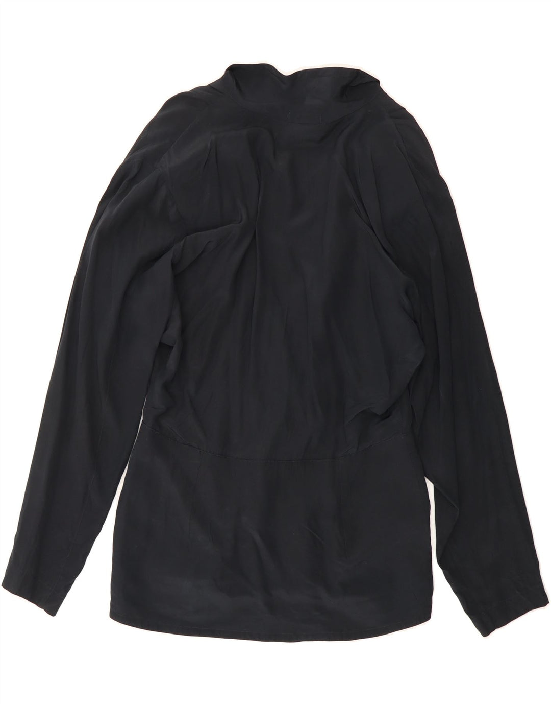 ELLE Womens Double Breasted Shirt Blouse UK 14 Large Black Vintage Elle and Second-Hand Elle from Messina Hembry 