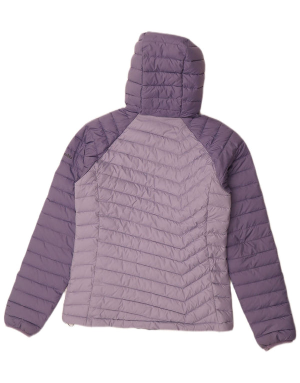 Columbia Damen-Jacke mit Kapuze, gepolstert, UK 10, Größe S, Lila, Farbblock