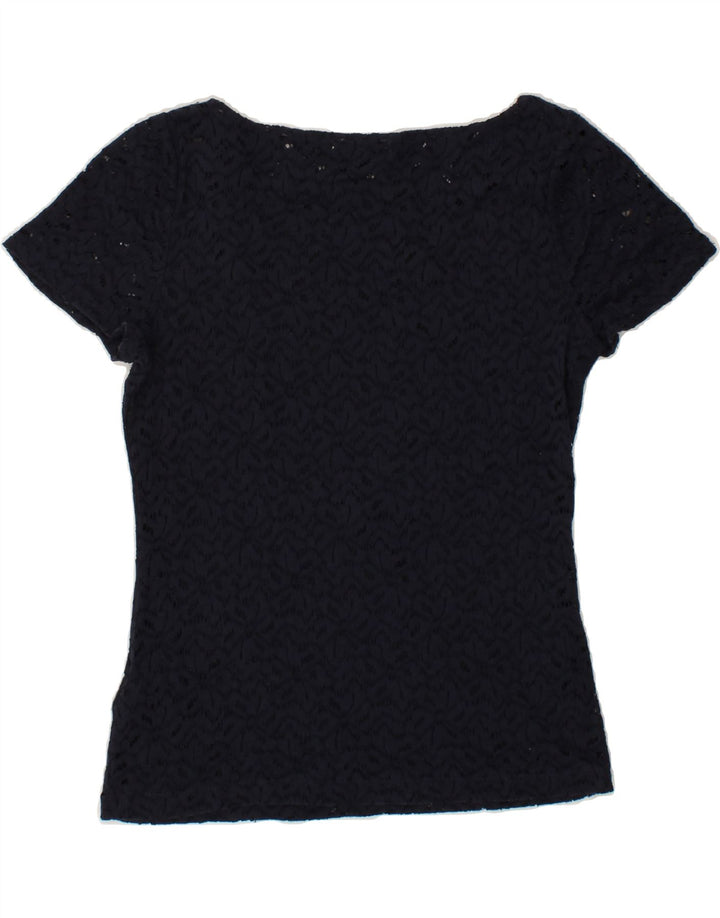 BANANA REPUBLIC Womens Blouse Top UK 12 Medium Navy Blue Vintage Banana Republic and Second-Hand Banana Republic from Messina Hembry 