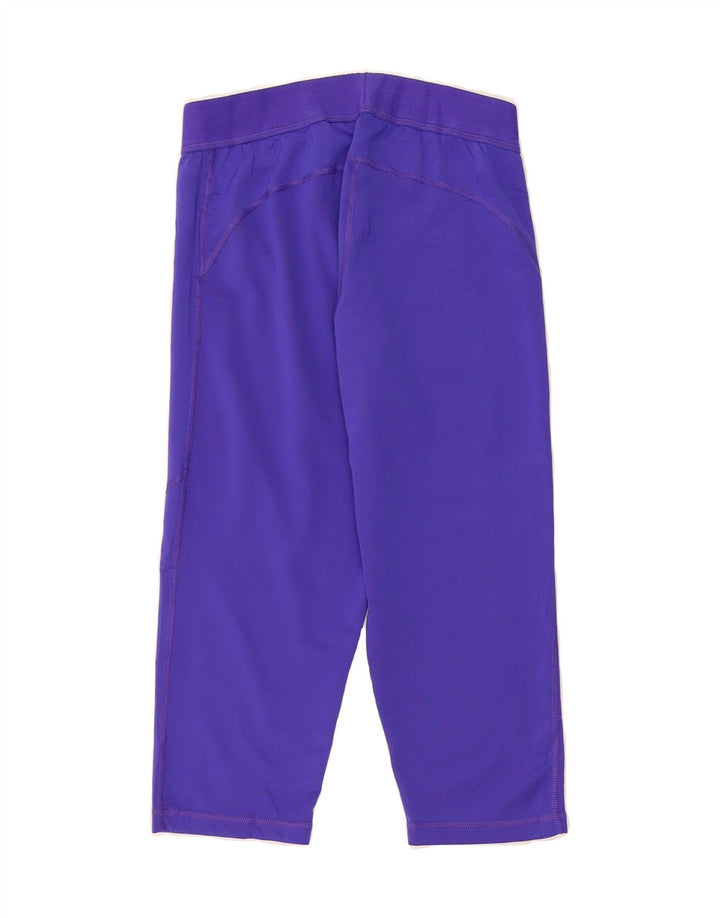 ADIDAS Womens Climalite Capri Leggings UK 12/14 Medium  Purple Polyester Vintage Adidas and Second-Hand Adidas from Messina Hembry 