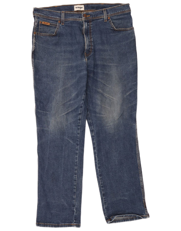 Wrangler Herre Texas Straight Jeans W38 L30 Blå Bomuld
