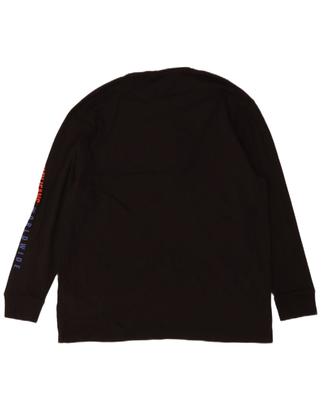 Tommy Hilfiger Herren-Grafik-Oberteil, langärmelig, mittelschwarz, Baumwolle