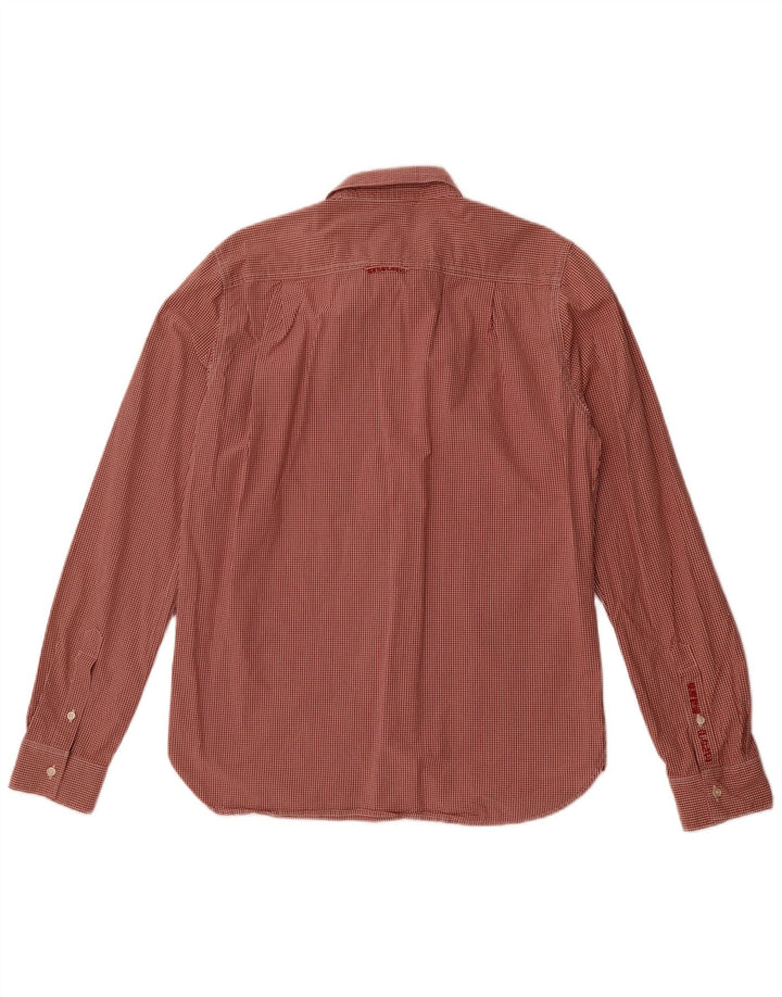 Camicia da uomo Superdry grande in cotone a quadretti rossi
