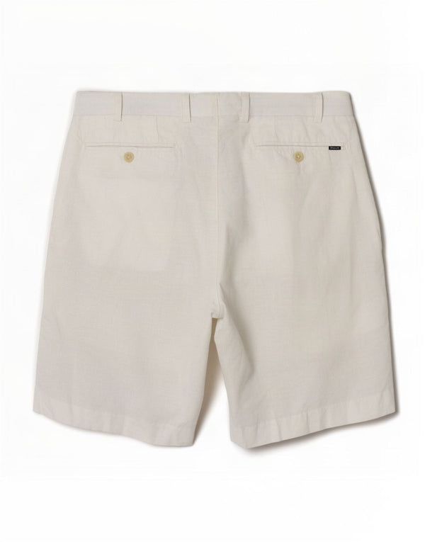 Polo Ralph Lauren Herren-Chinoshorts mit gerader Passform, W34, Größe L, weißes Leinen