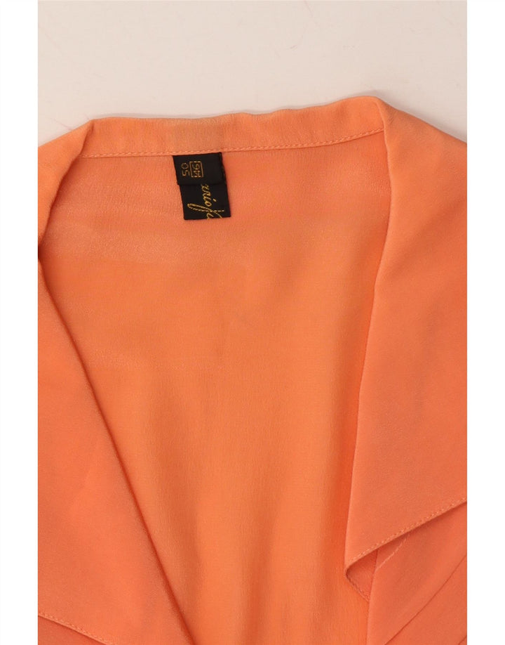 VINTAGE Womens Shirt Blouse IT 46 Large Orange Acetate Vintage Vintage and Second-Hand Vintage from Messina Hembry 