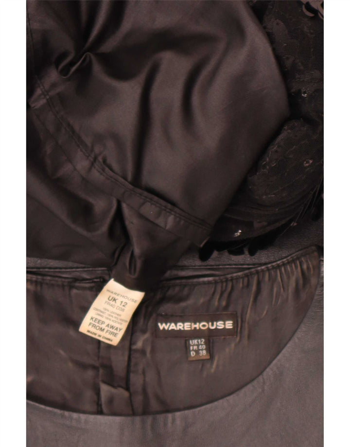 Warehouse Robe fourreau sans manches pour femme UK 42 Medium Noir Polyester