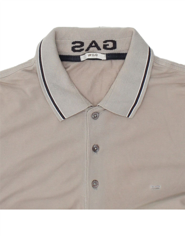 GAS Mens Polo Shirt Medium Grey Cotton Vintage Gas and Second-Hand Gas from Messina Hembry 