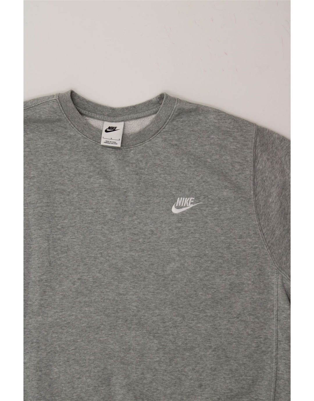 NIKE Mens Sweatshirt Jumper Large Grey Cotton