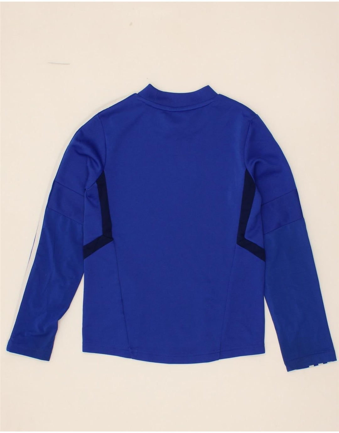 ADIDAS Boys Climacool Pullover Tracksuit Top 7-8 Years Blue Polyester Vintage Adidas and Second-Hand Adidas from Messina Hembry 