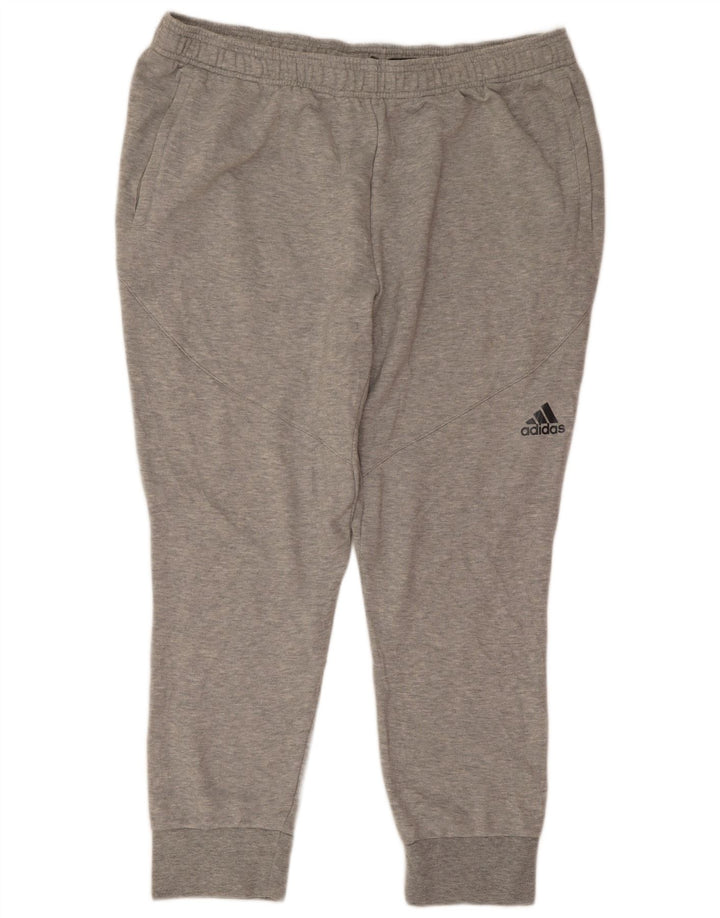 Calça de treino masculina Adidas Joggers 2XL cinza poliéster