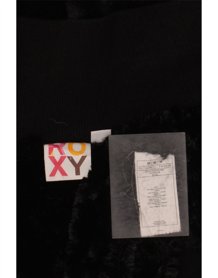 Roxy Dame Hooded Bomber Jacket UK 12 Medium Lilla Ternet Bomuld