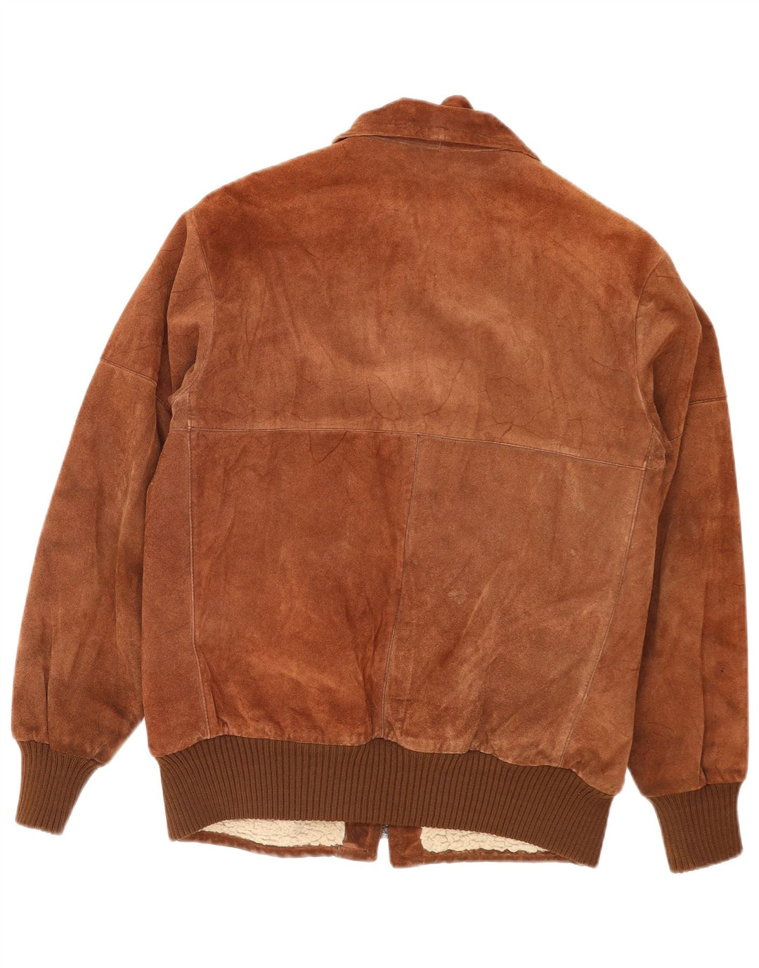 Piccini Mens Bomber Suede Jacket IT 48 Medium Brown Δερμάτινο Ρετρό