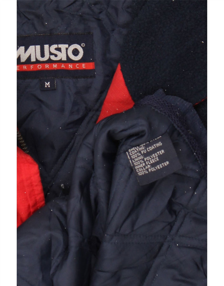 Musto Mens Windbreaker Jacket UK 38 Medium Navy Blue Nylon