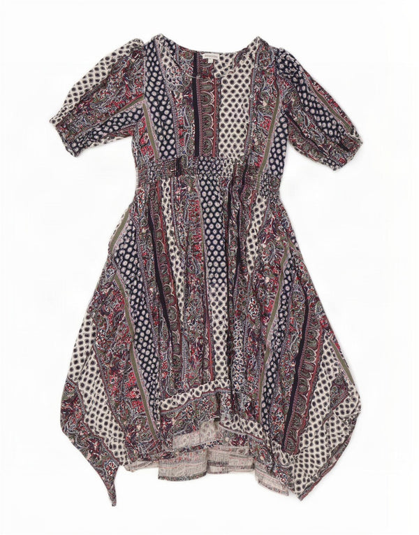 Asymmetrisches Damenkleid von Monsoon, Größe 44, mehrfarbig, Paisley-Baumwolle