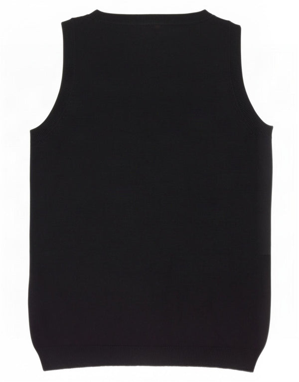 Zara Womens Vest Tank Top UK 14 Large Black Cotton