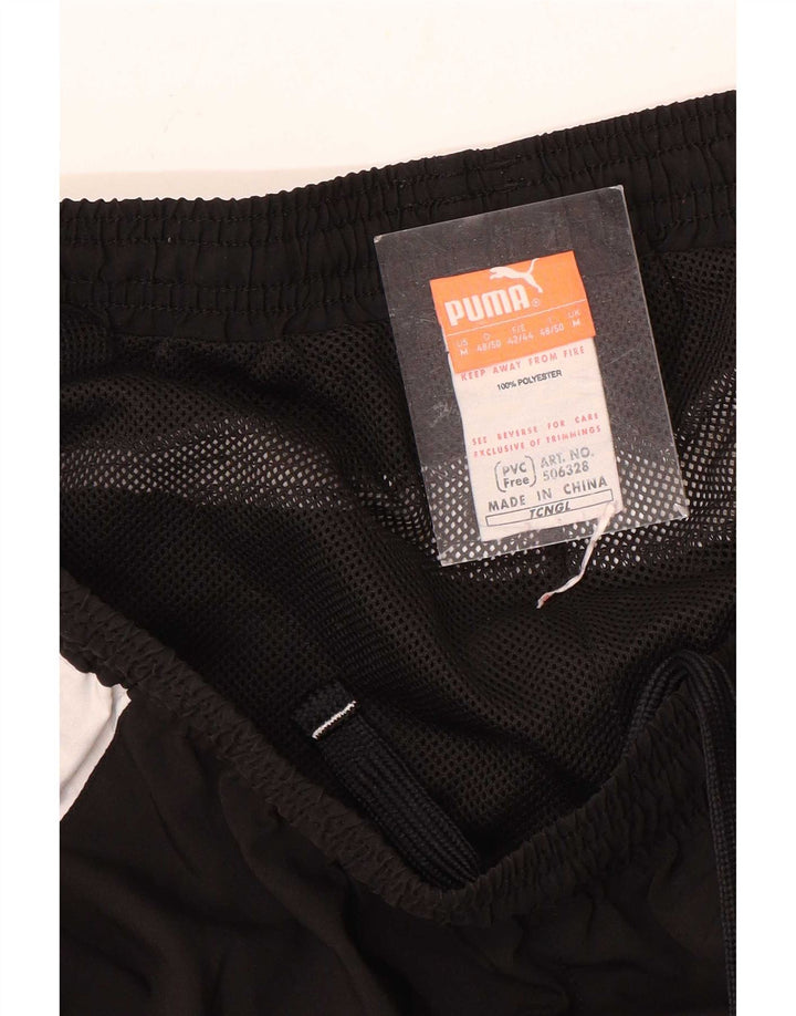 Puma Mens Tracksuit Trousers Medium Black Colourblock Polyester