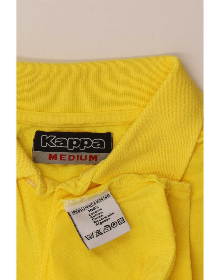 Polo Adidas da uomo in cotone giallo medio