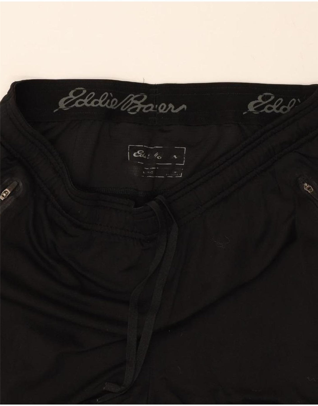 EDDIE BAUER Mens Tracksuit Trousers Medium  Black Colourblock Polyester Vintage Eddie Bauer and Second-Hand Eddie Bauer from Messina Hembry 