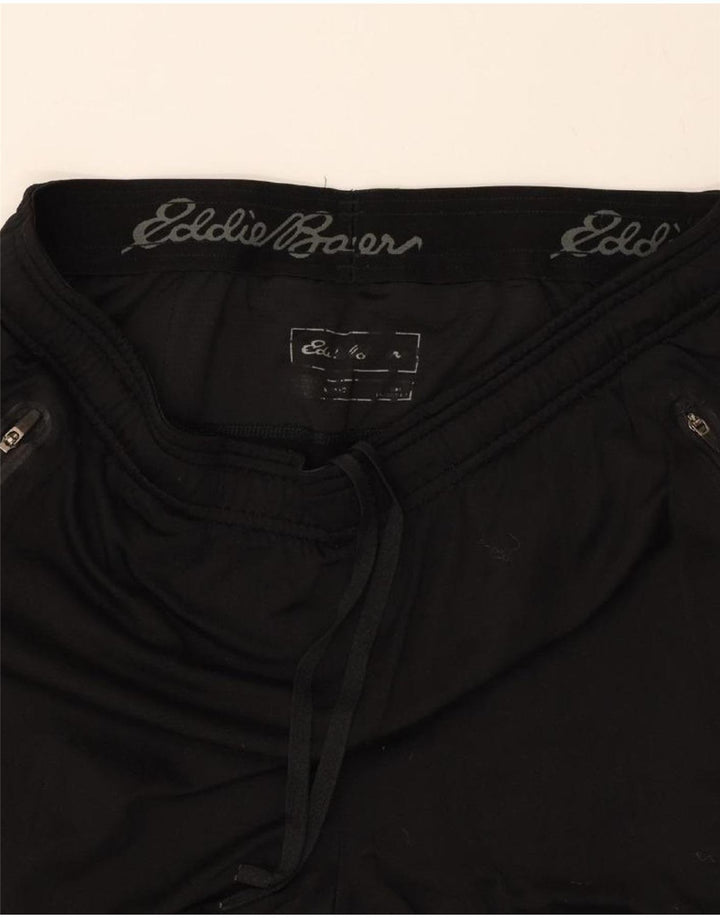 EDDIE BAUER Mens Tracksuit Trousers Medium  Black Colourblock Polyester Vintage Eddie Bauer and Second-Hand Eddie Bauer from Messina Hembry 