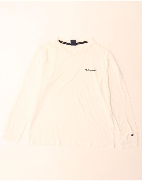 Champion Mens Top Long Sleeve Large White