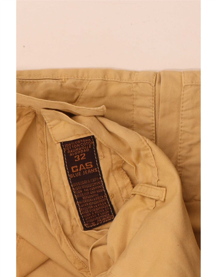 Gas Mens Cargo Shorts W32 Medium Beige Cotton