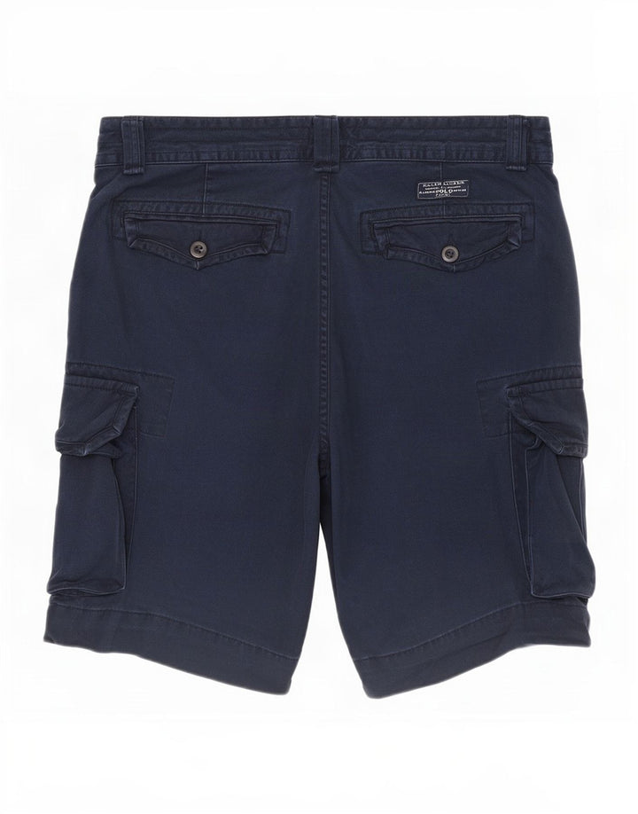 Pantaloncini cargo da uomo Ralph Lauren W32 cotone blu navy medio