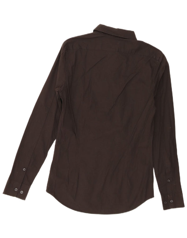 Calvin Klein Jeans Mens Extra Slim Fit Shirt Small Black Cotton