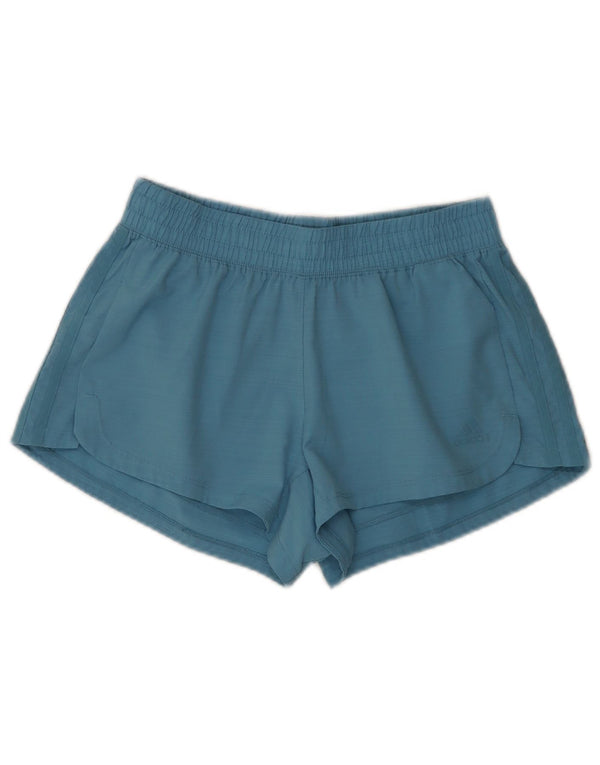 Adidas Womens Sport Shorts UK 8/10 Small Blue Polyester