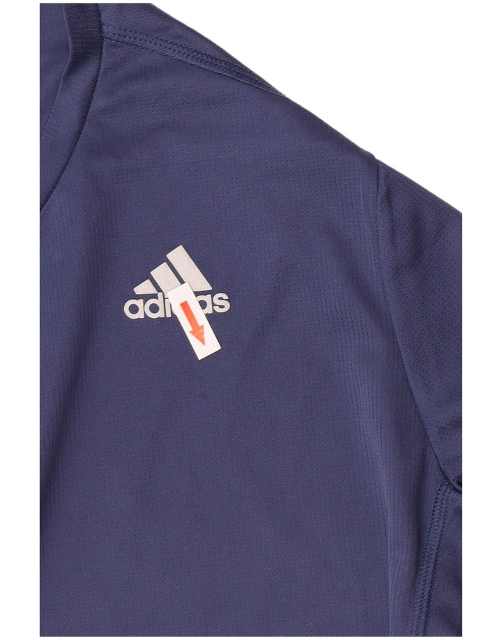 Adidas Mens Aeroready T-Shirt Top Small Navy Blue Polyester