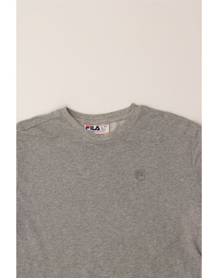 FILA Mens Sweatshirt Jumper Small Grey Cotton Vintage Fila and Second-Hand Fila from Messina Hembry 