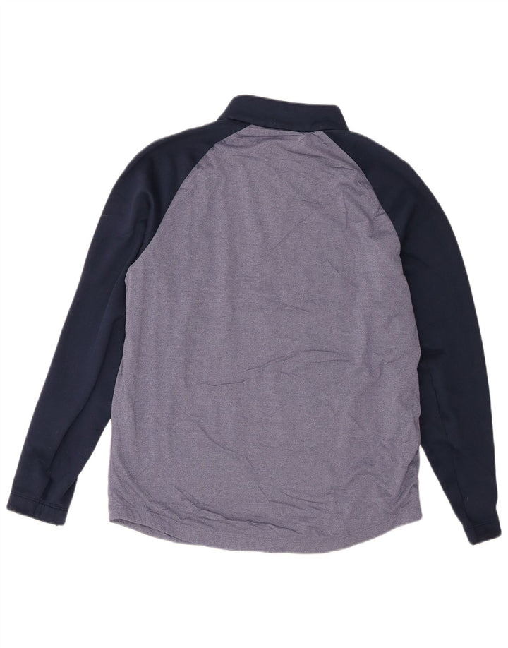 Nike Mens Golf Zip Neck Pullover Tracksuit Top Medium Navy Blue Colourblock