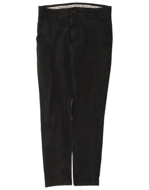 Pantaloni chino slim da uomo Tommy Hilfiger W32 L32 cotone grigio