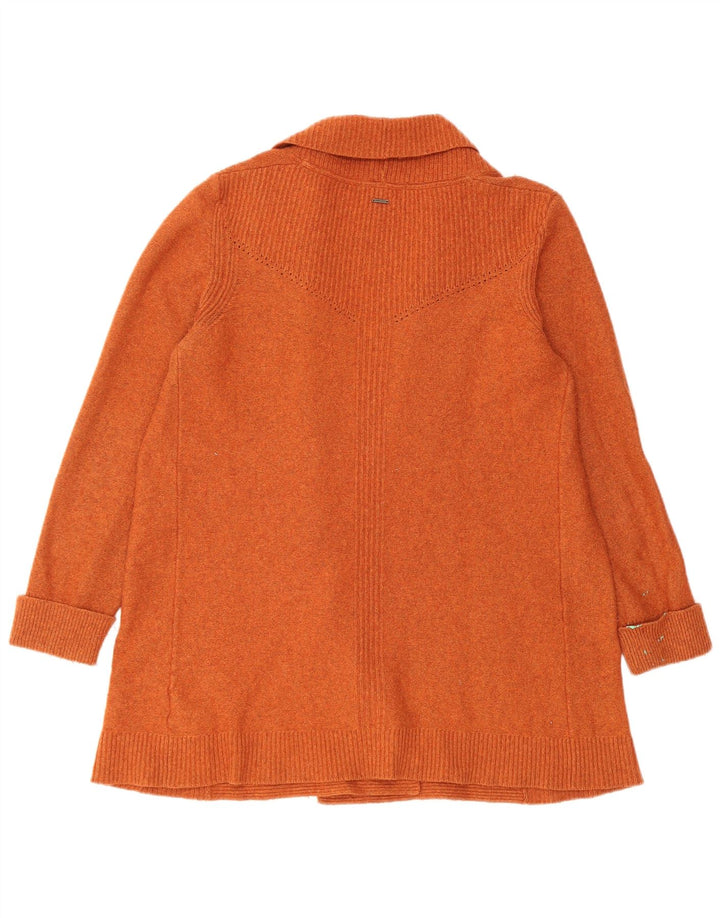 White Stuff Womens Open Cardigan Sweater UK 14 Large Brown Nylon