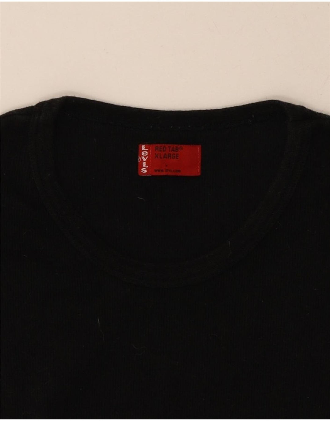 LEVI'S Womens T-Shirt Top UK 18 XL Black Vintage Levi's and Second-Hand Levi's from Messina Hembry 