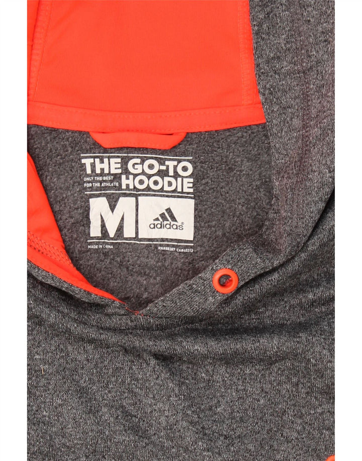 ADIDAS Mens Climawarm Hoodie Jumper Medium Grey Polyester Vintage Adidas and Second-Hand Adidas from Messina Hembry 