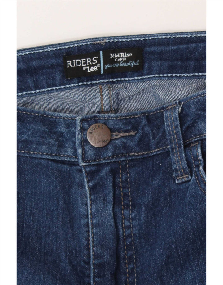 Lee Womens Mid Rise Capri Jeans W32 L21 Blue