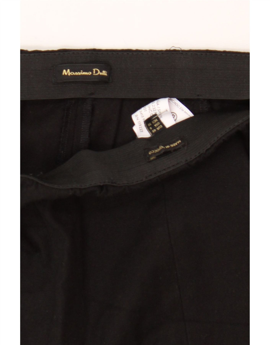 MASSIMO DUTTI Womens Slim Casual Trousers EU 40 Medium W30 L27 Black Vintage Massimo Dutti and Second-Hand Massimo Dutti from Messina Hembry 