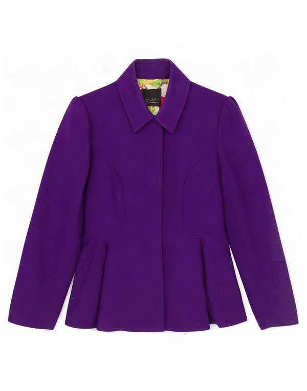 Ted Baker Womens Blazer Jacket Size 3 Medium Purple Wool