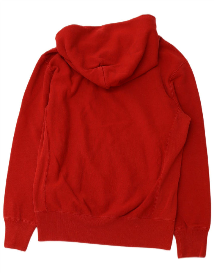 CHAMPION Mens Reverse Weave Hoodie Jumper Medium Red Cotton