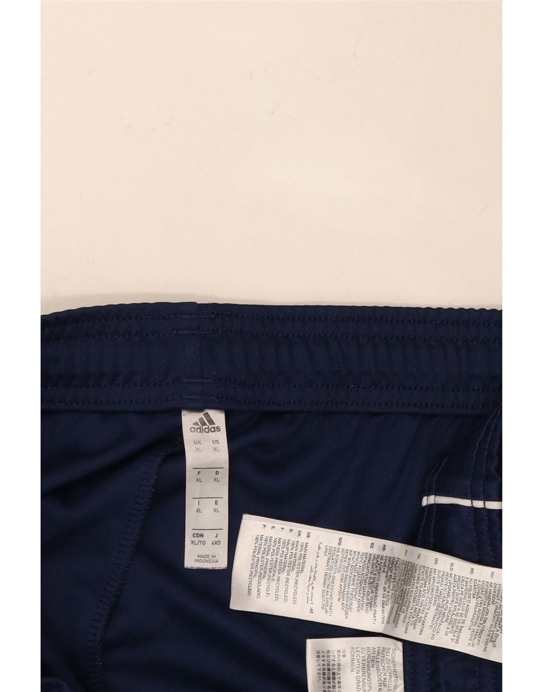 ADIDAS Mens Tracksuit Trousers XL Navy Blue Polyester