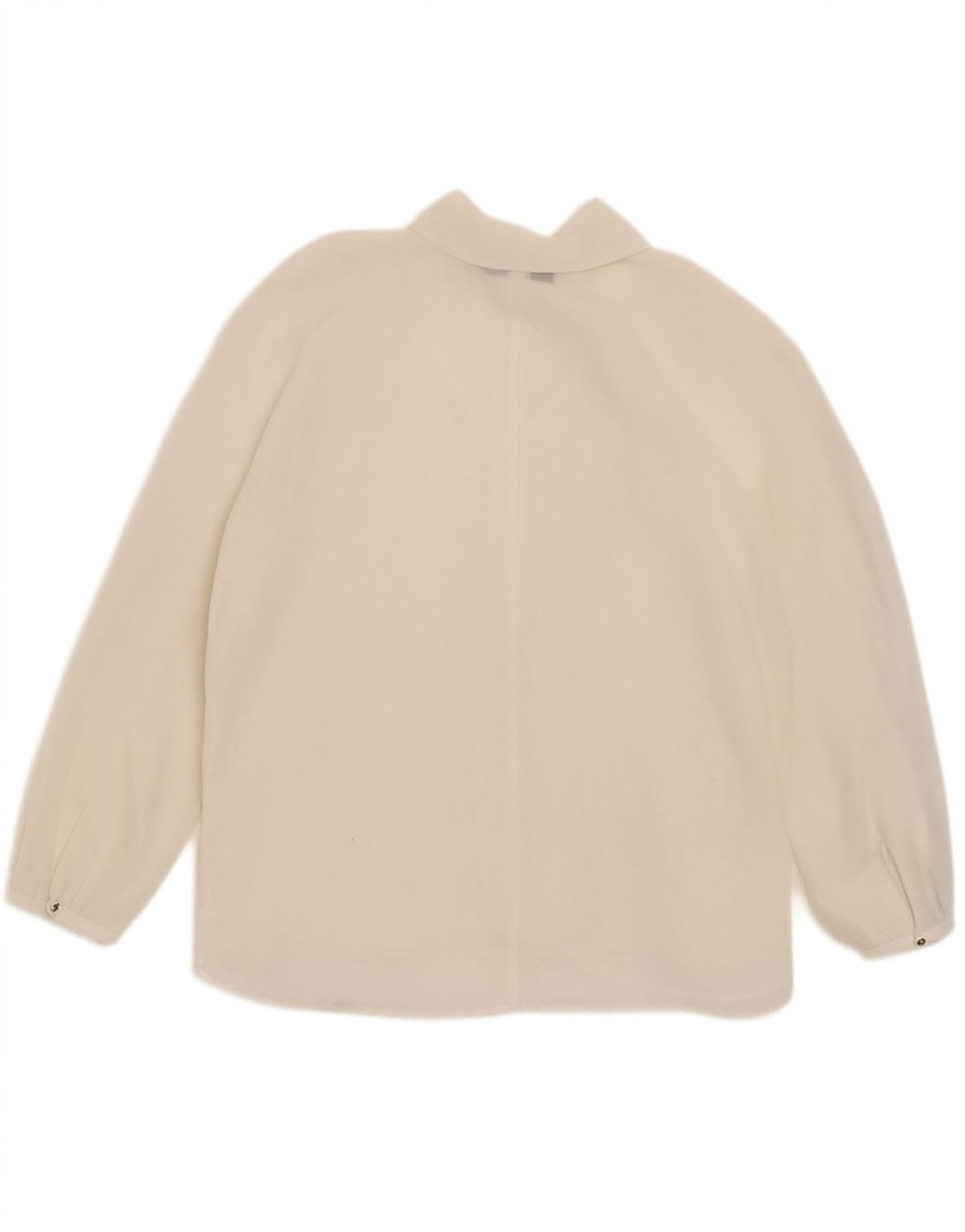 Zara Womens Long Sleeve Front Tie See Through Top UK 16 Large White