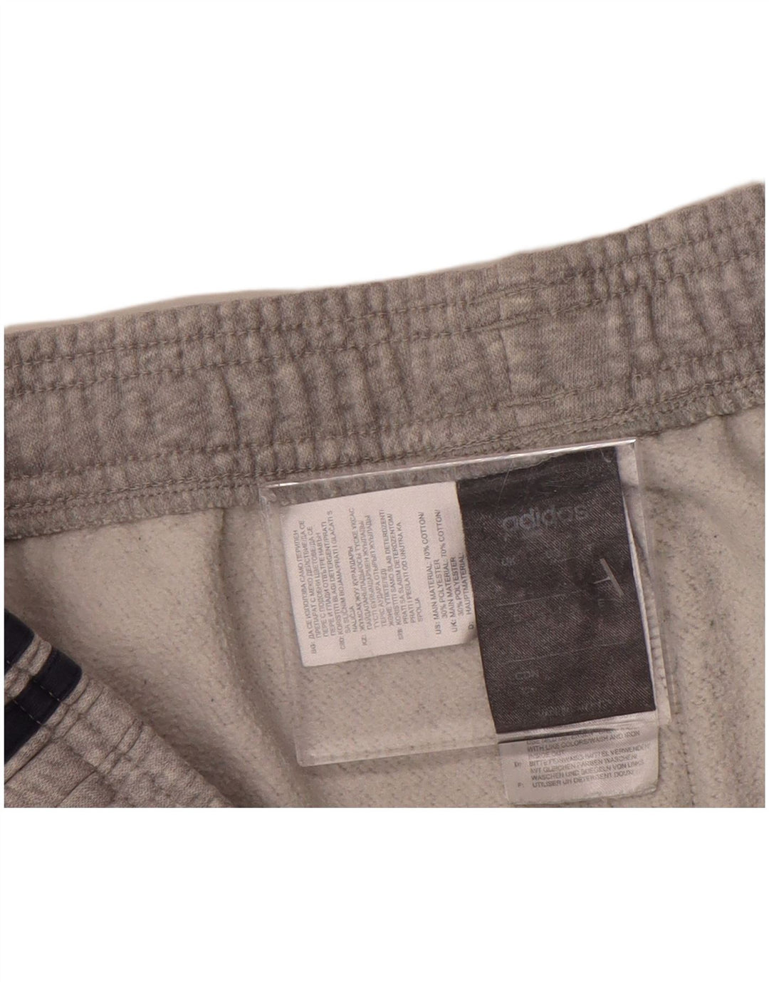 Adidas Mens Graphic Tracksuit Trousers Large Grey Cotton
