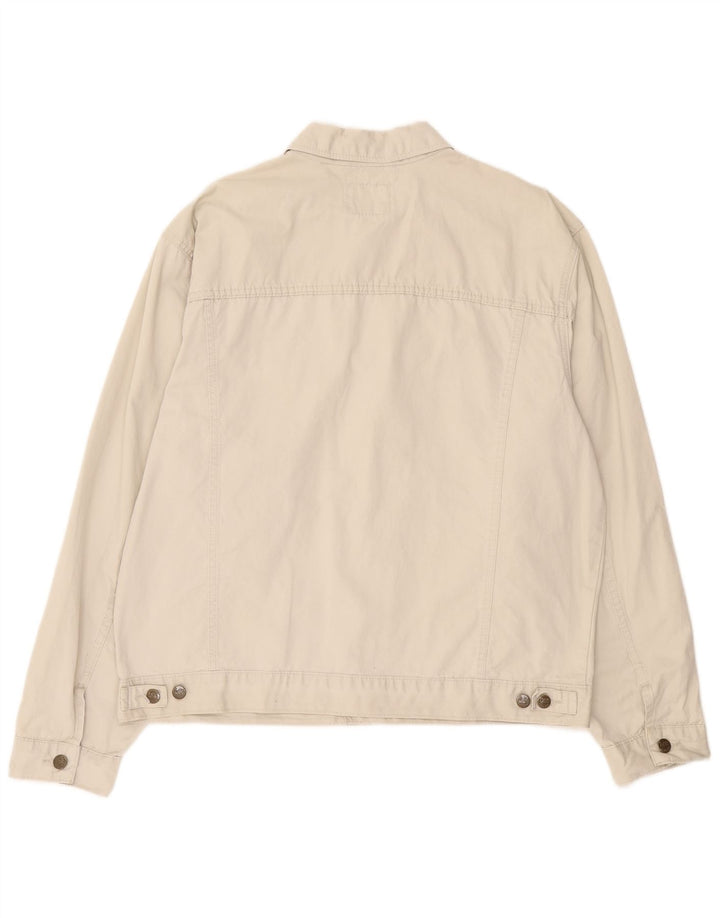 Lee Mens Bomber Jacket UK 42 XL Beige Cotton