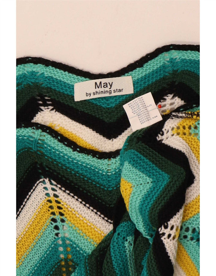 May By Shining Star Dame V-hals sweater UK 14 Medium Flerfarvet