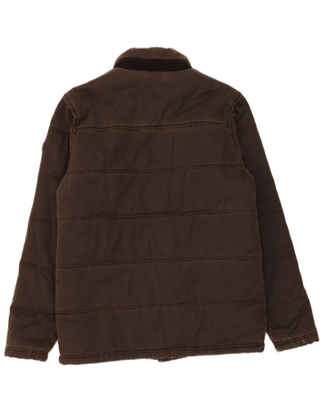 Weird Fish Mens Padded Jacket UK 38 Medium Brown Polyester