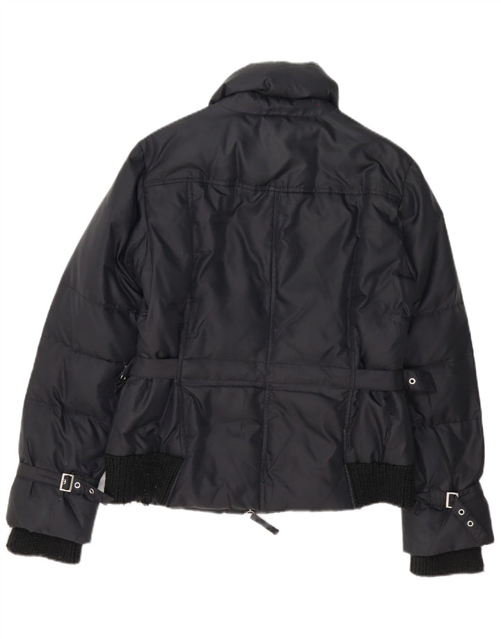 Trussardi Womens Padded Jacket IT 42 Medium Black Polyamide